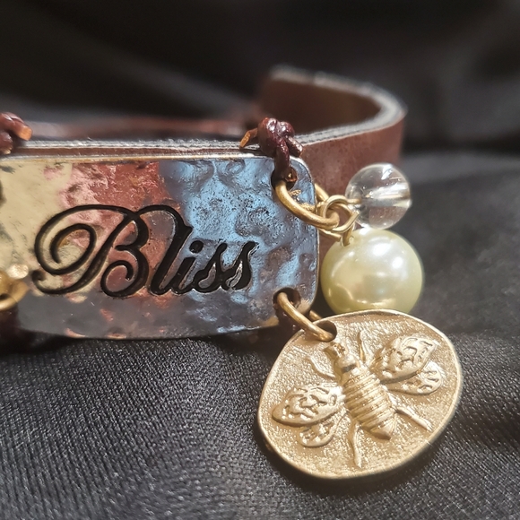 Bliss Leather Charm Bracelet - Picture 3 of 5